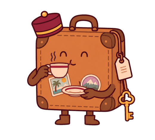 Casey holding a cup of tea